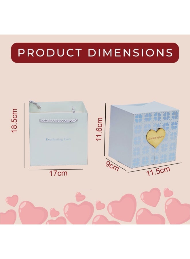 Home Smart Luxury Artificial Rose Explosion Gift Box with Jewelry Drawer – Jewelry box, Pendant,  with beutiful Gift bag for Wife, Girl Friend, Mother and Sisters on Birthday, Valantine Days, Anniversary, Eid or Special Occasions - Image 2